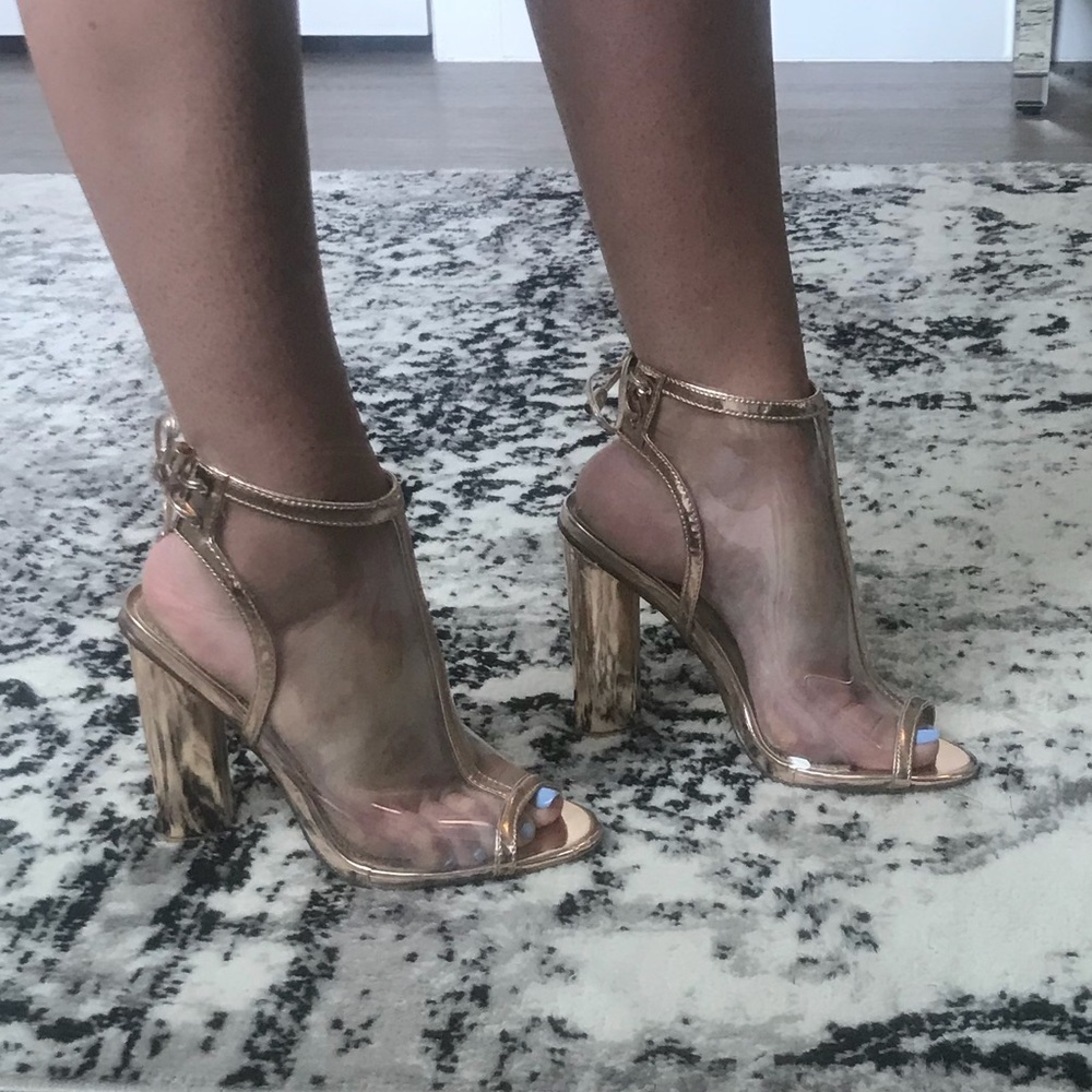 clear heels